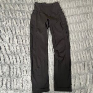 Lululemon All the Right Places Crop II 21 Black Luxtreme Leggings Pockets Size 2